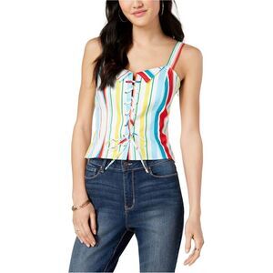 XOXO Womens Juniors Lace Up Crop Top Blouse, NWT